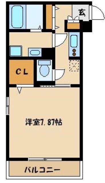 エスペランサ(1K/1階)の間取り写真