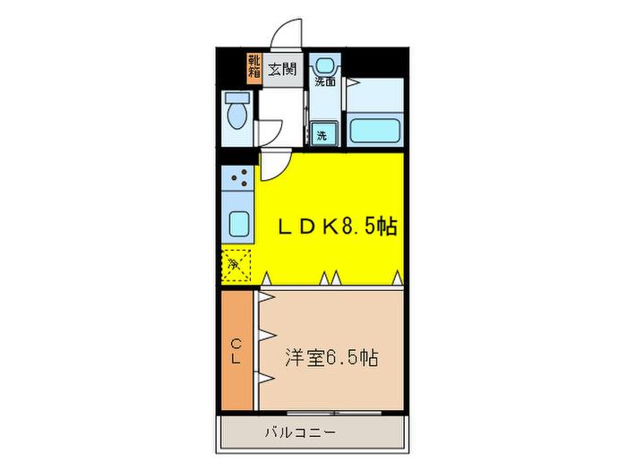 ラ・フォーレ(1LDK/2階)の間取り写真