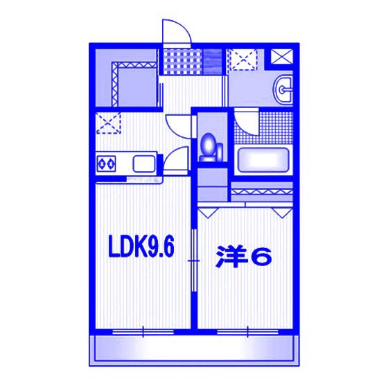 フルーヴ(1LDK/3階)の間取り写真