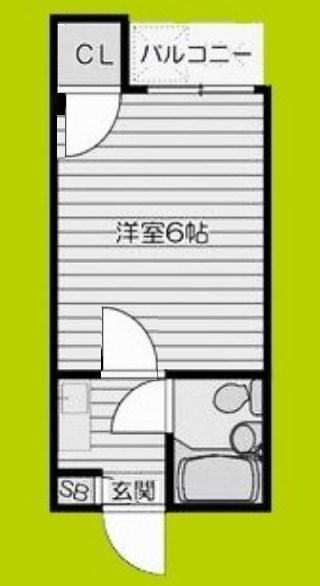 CASA照ヶ丘II(1K/2階)の間取り写真