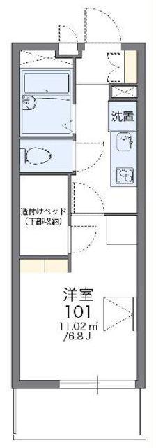 レオパレスNAITO(1K/1階)の間取り写真
