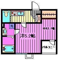 ルミエールUII(1K/3階)の間取り写真