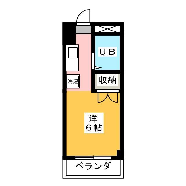 スズキマンション(ワンルーム/2階)の間取り写真