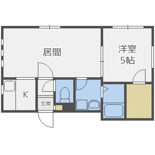 グレイス東札幌(1LDK/2階)の間取り写真