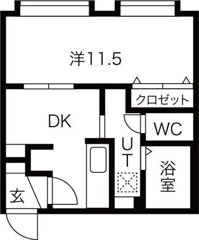 MTRIA西麻生(1DK/2階)の間取り写真