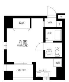 グレース茗荷谷(ワンルーム/5階)の間取り写真