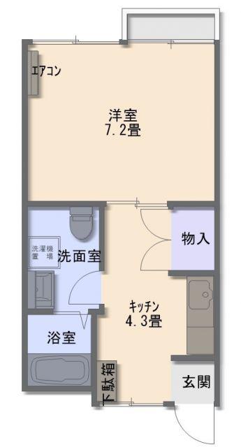 ラベンダー北町(1K/3階)の間取り写真