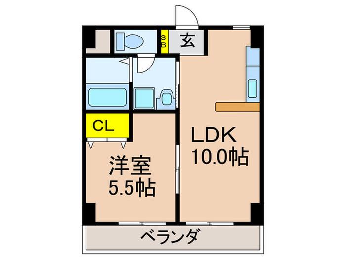 ファミーユ長谷川(1LDK/1階)の間取り写真