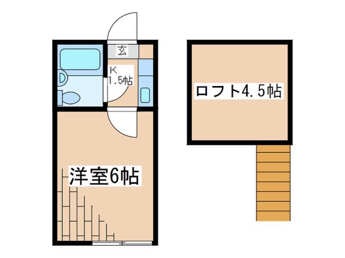 アークヒルズ(1K/2階)の間取り写真