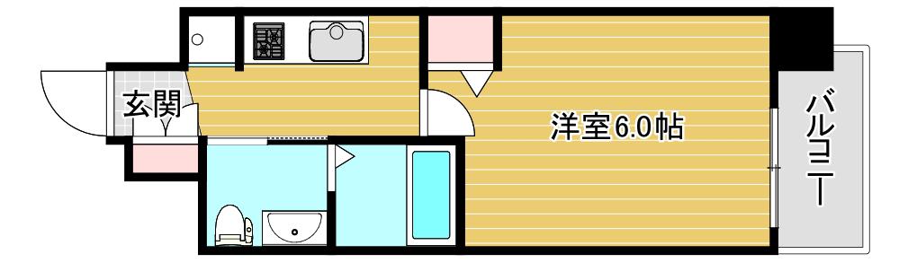 エグゼ大阪ドーム(1K/8階)の間取り写真
