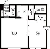 HARUSAKU行啓通(1LDK/2階)の間取り写真