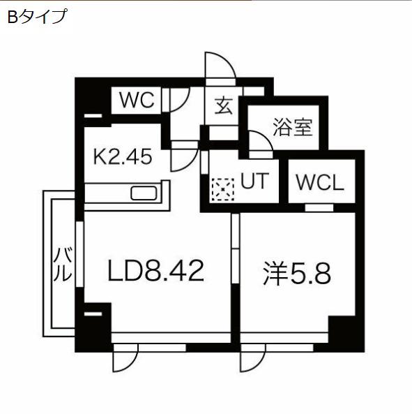 桂和レジデンス裏参道(1LDK/5階)の間取り写真