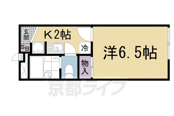 レオパレスマメゾンII(1K/1階)の間取り写真