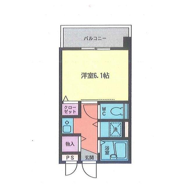 橋本ビル(1K/4階)の間取り写真
