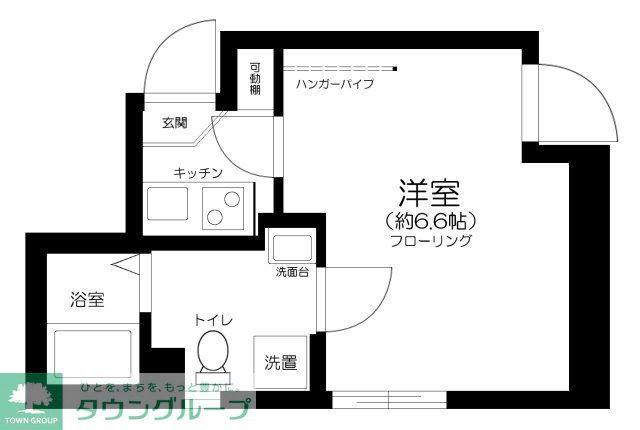 レゼント(1K/3階)の間取り写真