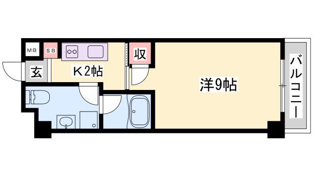 LA CHOUETTE(1K/3階)の間取り写真