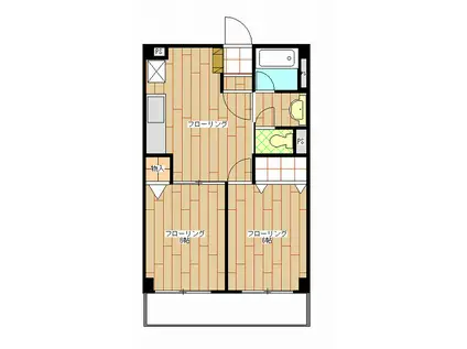 メゾン高橋(2DK/4階)の間取り写真