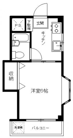 メゾンチクマ I(1K/3階)の間取り写真