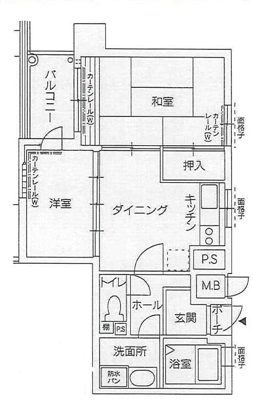 カサグランデ(2DK/6階)の間取り写真