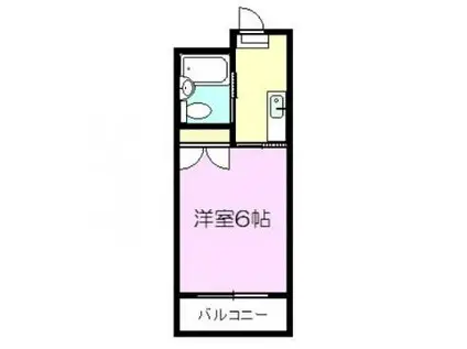 ヒルサイド46(1K/2階)の間取り写真