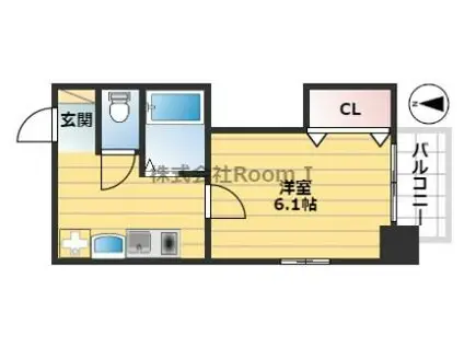 CITY LIFE エイペックス大手通(1K/3階)の間取り写真