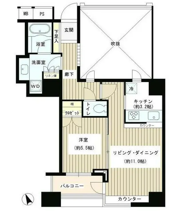 グランスイート虎ノ門 16階階 間取り