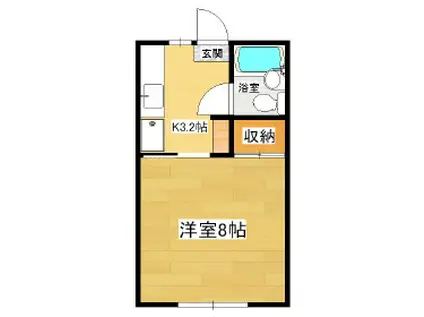 コーポ上原(1K/1階)の間取り写真