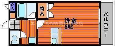 セントフォレスト北長瀬(1K/7階)の間取り写真