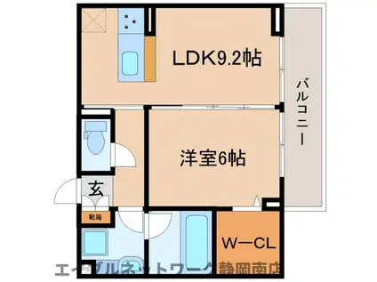 D CREST馬渕(1LDK/1階)の間取り写真