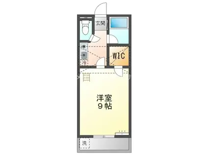 セザンヌ瓜郷(1K/2階)の間取り写真