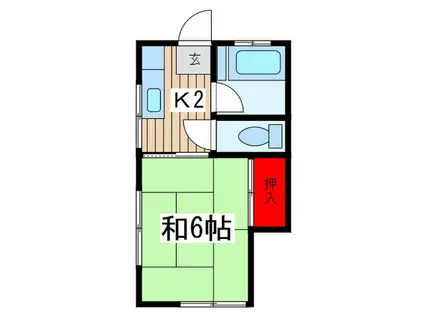 コーポ多田(1K/2階)の間取り写真
