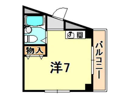 サンマリン名谷(ワンルーム/3階)の間取り写真