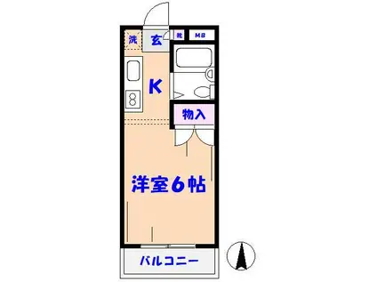 シティハウス千島(1K/4階)の間取り写真