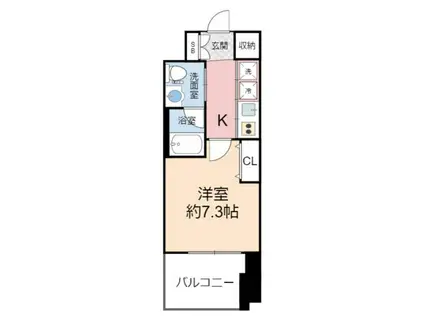 INNOCENT DOYAMA(1K/7階)の間取り写真