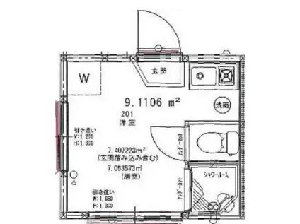 セントレジデンス中野(ワンルーム/2階)の間取り写真