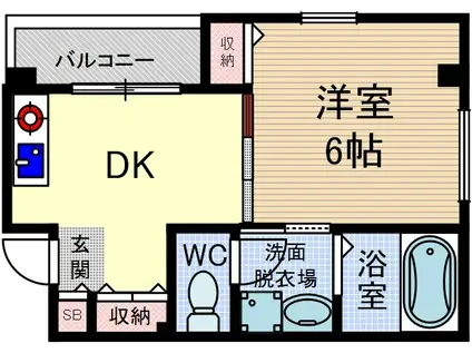 プレステージ(1DK/4階)の間取り写真