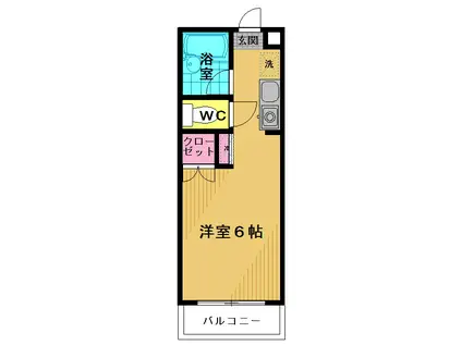 内海小柳マンション(ワンルーム/1階)の間取り写真