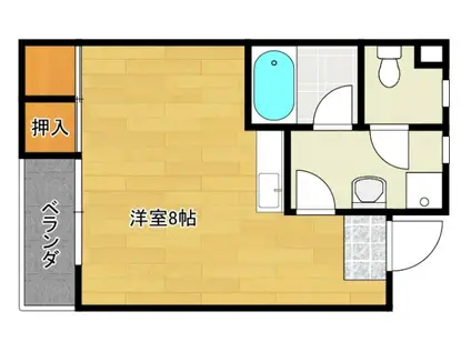 石崎アパート(ワンルーム/2階)の間取り写真