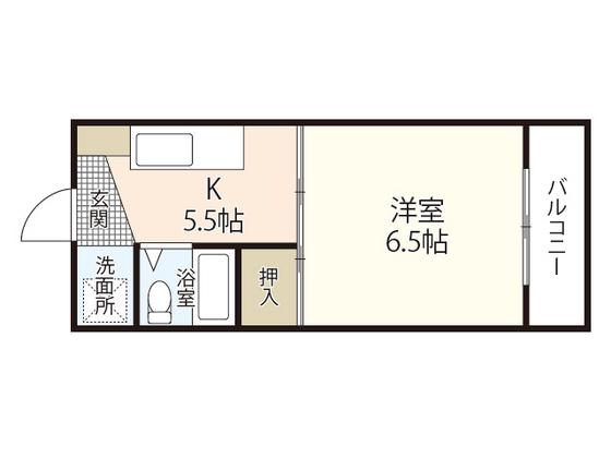 MSビル 南竹屋(1K/2階)の間取り写真