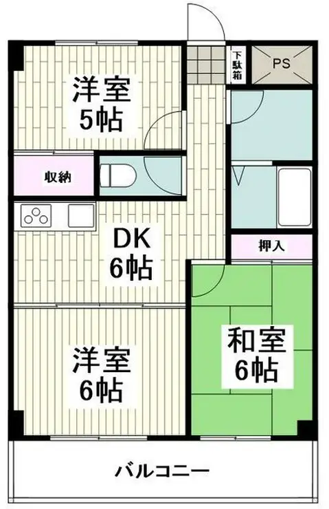 サウスヴァーデス 2階階 間取り