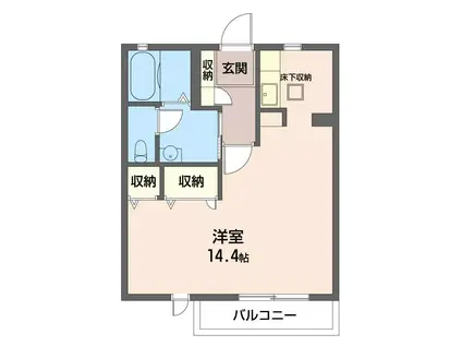 メゾンコキヤージュ(ワンルーム/1階)の間取り写真