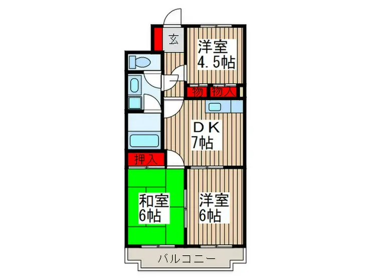 マロンローズ北上尾 4階階 間取り