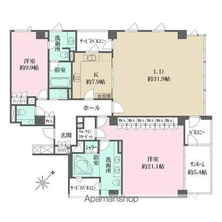 Blossom Terrace 4階階 間取り