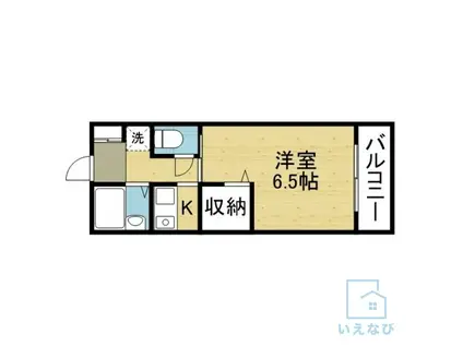 ブルーメ公園南(1K/3階)の間取り写真