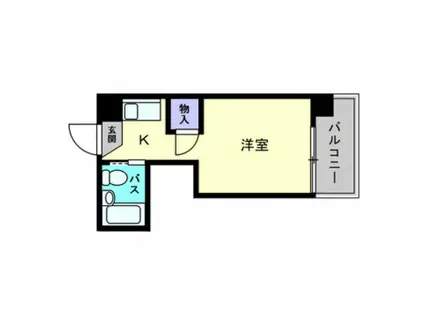 ユリ八丁堀(1K/4階)の間取り写真