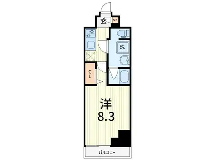 ARCOBALENO KANAMACHI Ⅱ(1K/2階)の間取り写真