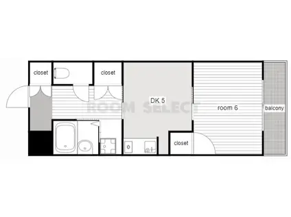 タウンM&EA棟(1DK/4階)の間取り写真