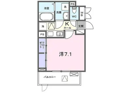 FORZADKIII(1K/2階)の間取り写真