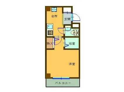 CLIMB(1K/2階)の間取り写真