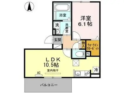 ソンリーサ(1LDK/1階)の間取り写真